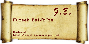 Fucsek Balázs névjegykártya