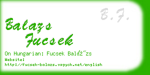 balazs fucsek business card